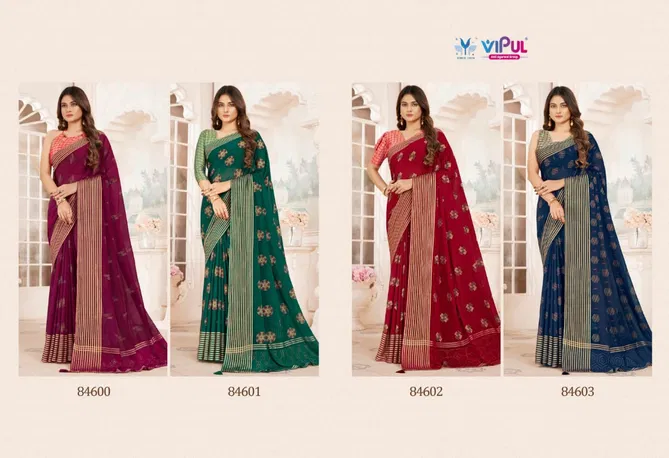 Kritika By Vipul Chiffon Daily Wear Saree Wholesalers In Delhi